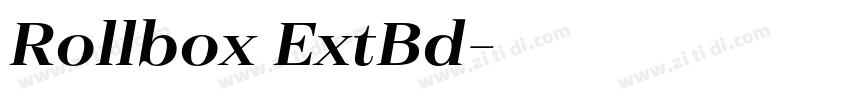 Rollbox ExtBd字体转换
